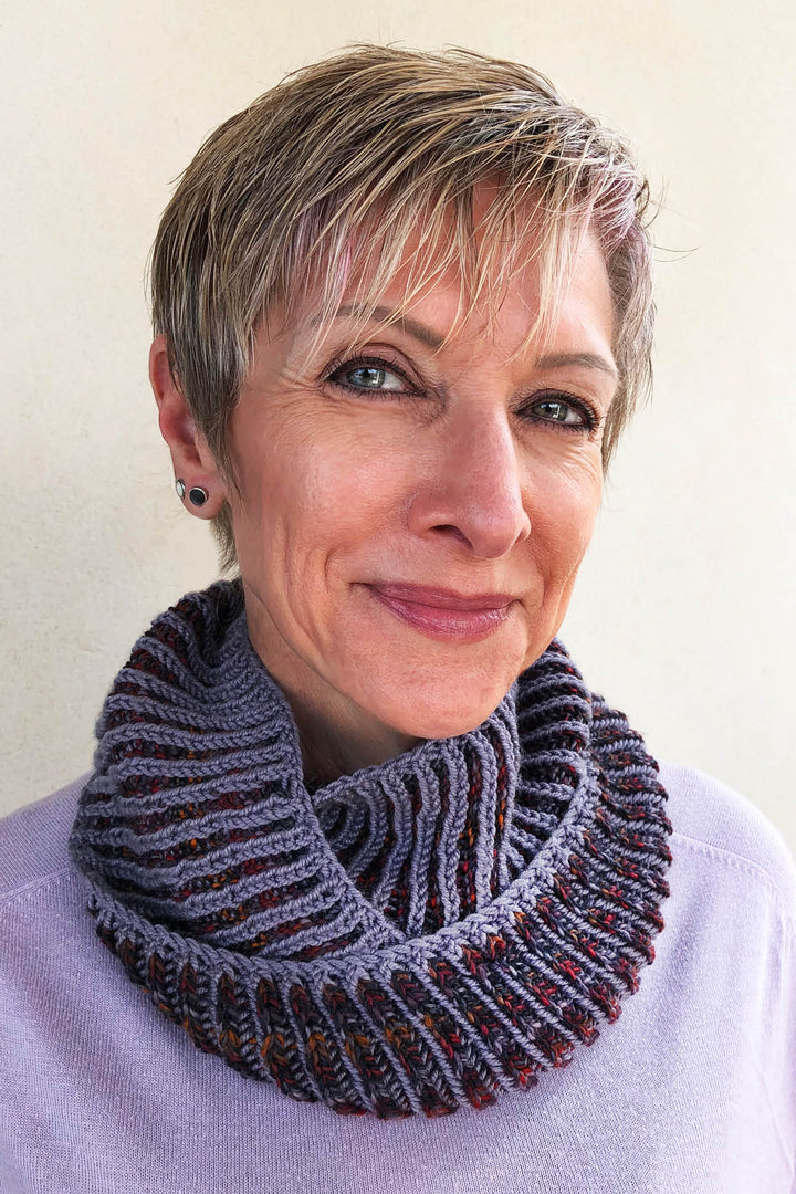 Quinn Fisherman’s Rib Cowl Designer Knitting Pattern