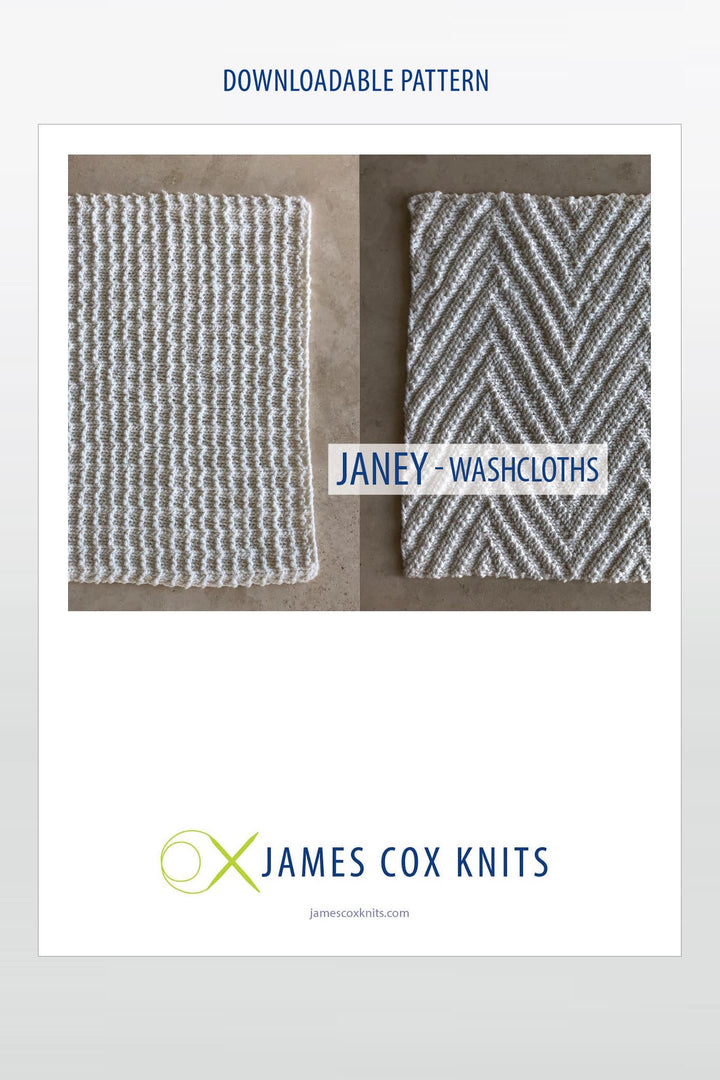 Janey Washcloths Designer Knitting Pattern