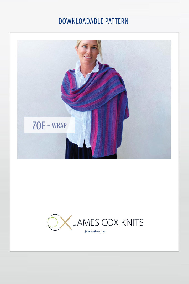Zoë Wrap Designer Knitting Pattern