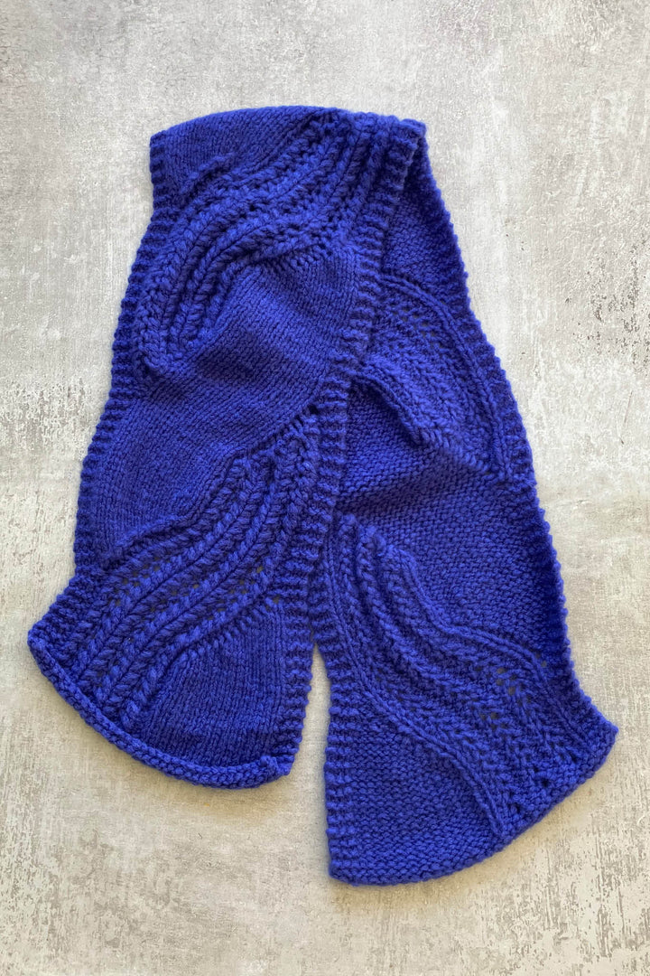 Sloane Big Cable Scarf Designer Knitting Pattern