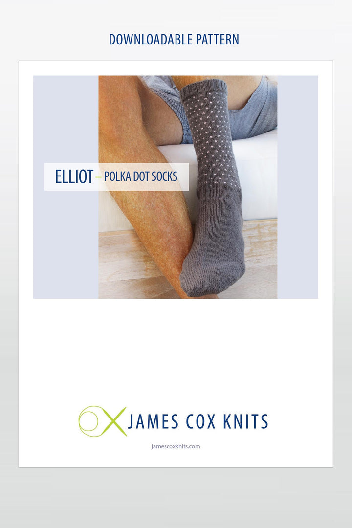 Elliott Polka Dot Socks Designer Knitting Pattern
