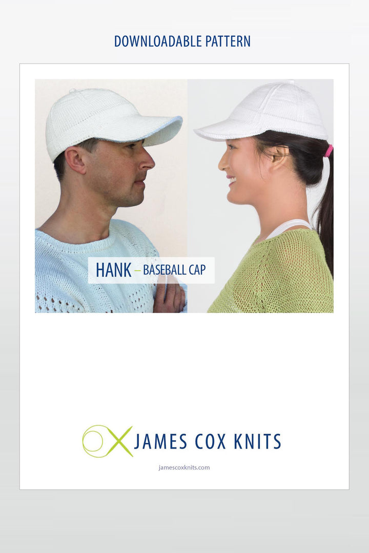 Hank Baseball Cap Designer Knitting Pattern