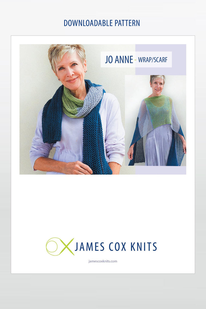 Jo Anne Wrap/Scarf Designer Knitting Pattern