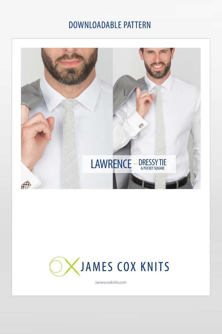 Lawrence Dressy Tie Designer Knitting Pattern