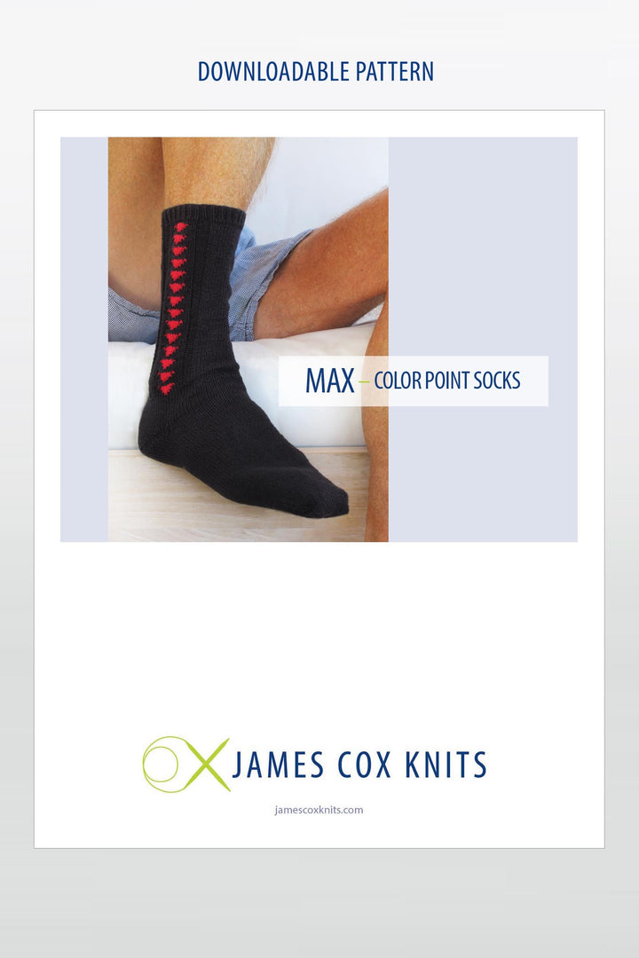 Max Color Point Socks Designer Knitting Pattern