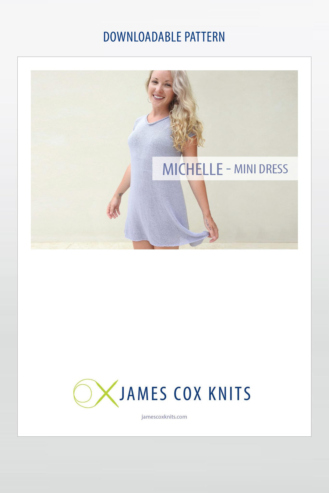 Michelle Tunic Dress Designer Knitting Pattern