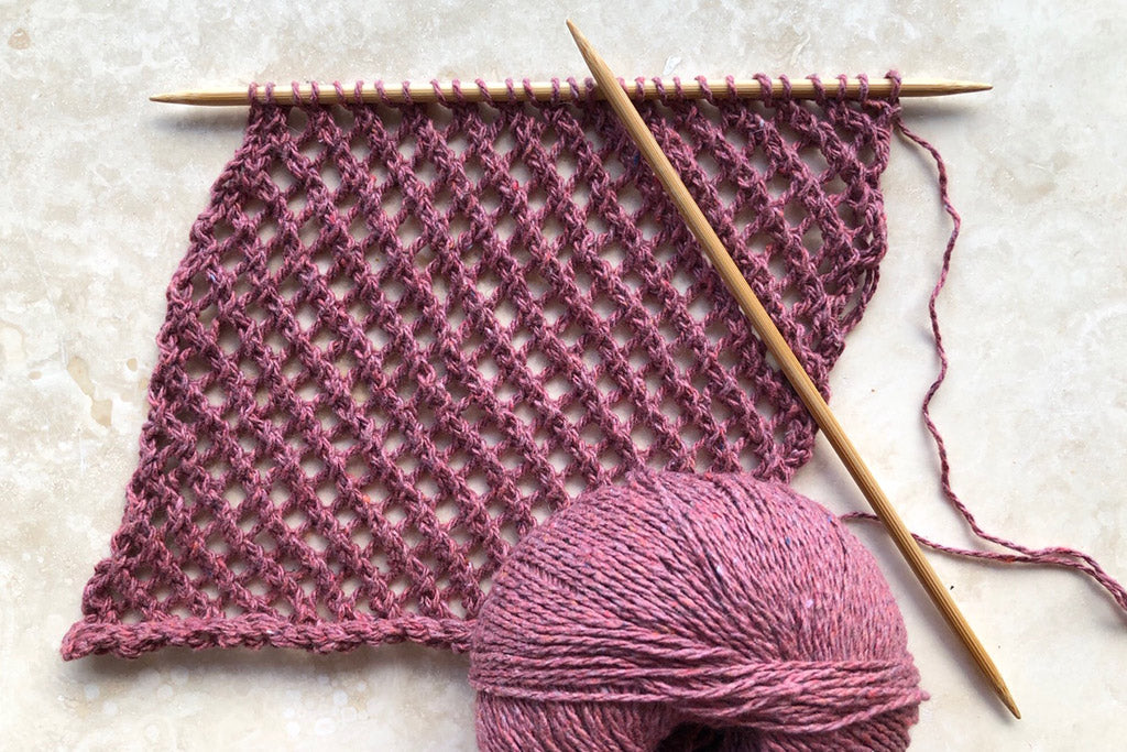 What's on my needles? Diagonal Knitting