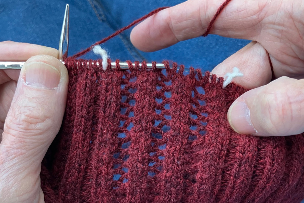 Knitting Ribbing with Lace Stitches James Cox Knits