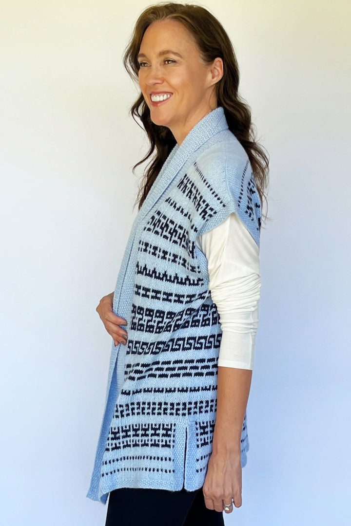 Audrey Mosaic Vest Designer Knitting Pattern