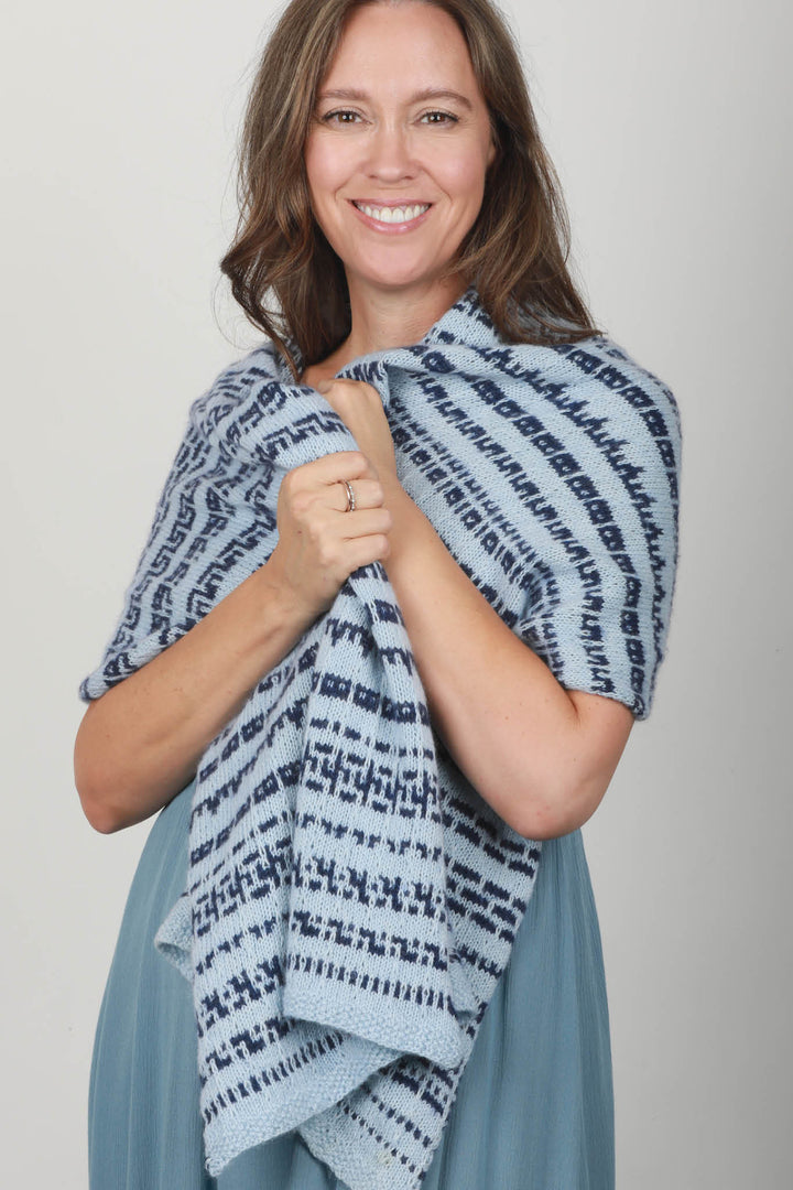 Audrey Mosaic Wrap Designer Knitting Pattern