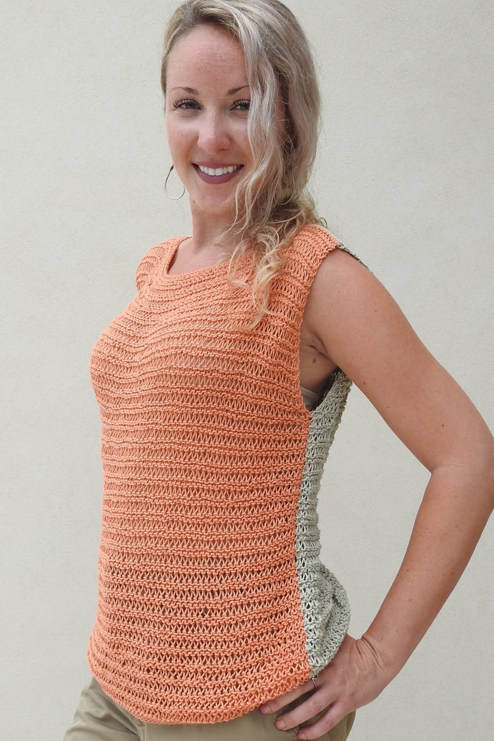 Casey Drop-Stitch Top Designer Knitting Pattern