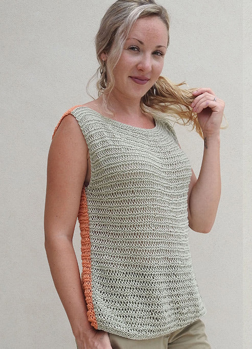 Casey Drop-Stitch Top Designer Knitting Pattern