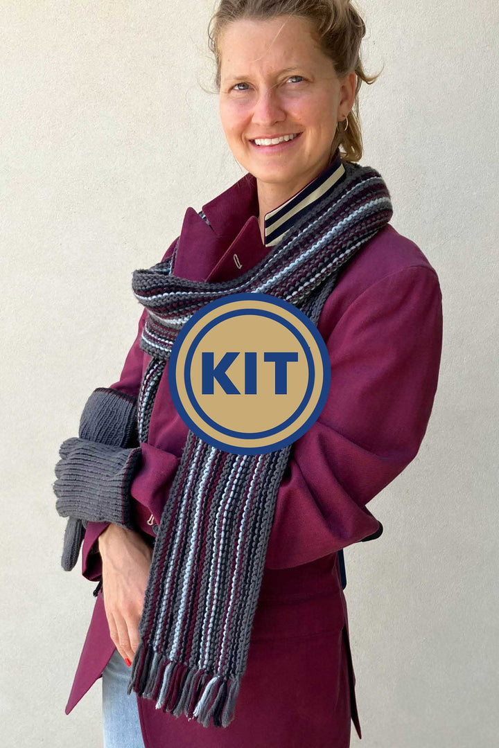 Ellis Scarf Designer Knitting Kit | Premium Yarn + Pattern