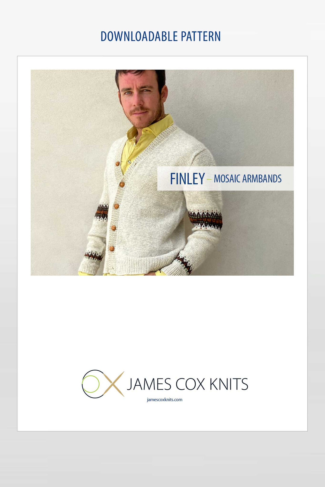 Finley Mosaic Armbands Sweater Designer Knitting Pattern