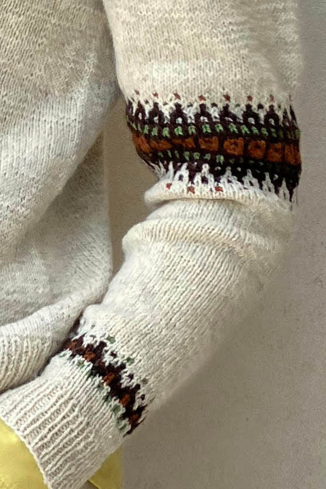 Finley Mosaic Armbands Sweater Designer Knitting Pattern