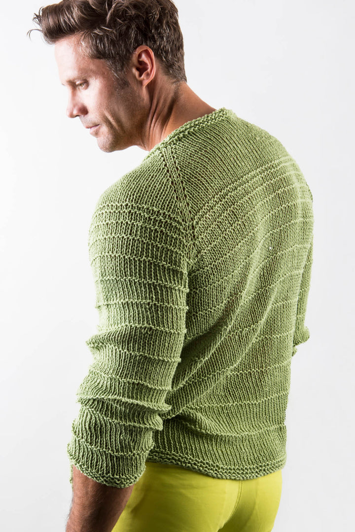Jason Texture Stripe Pullover Designer Knitting Pattern