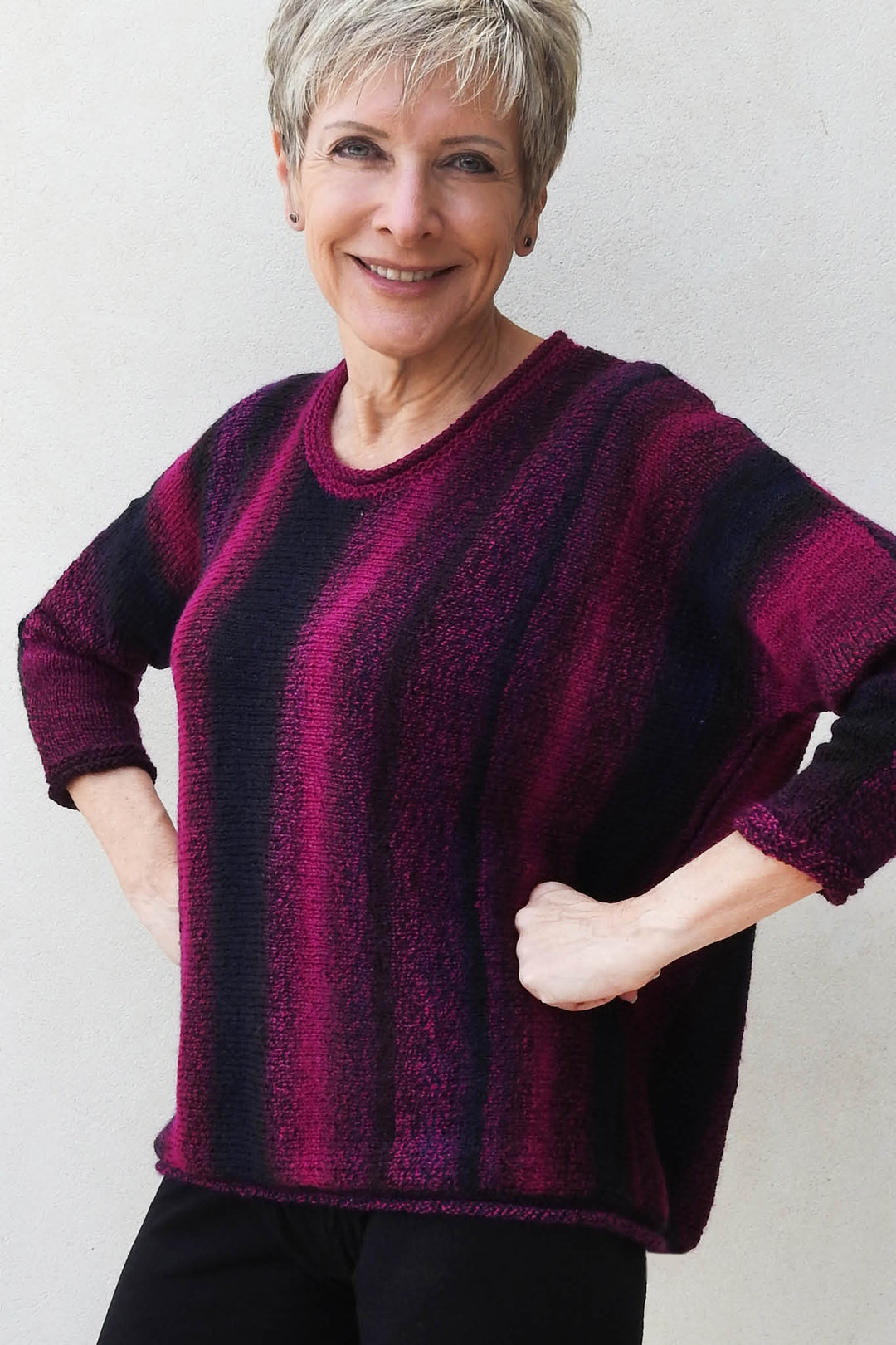 Kathryn Sideways Sweater Designer Knitting Pattern