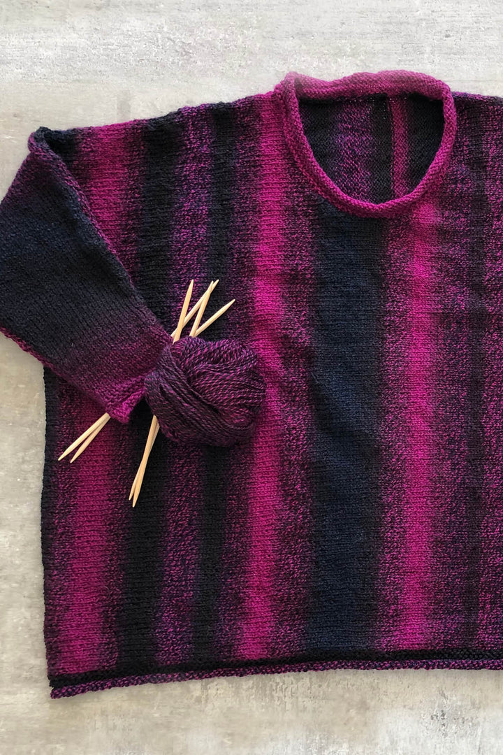 Kathryn Sideways Sweater Designer Knitting Pattern