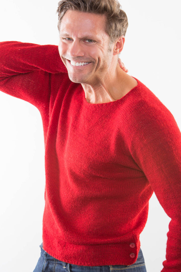 Kurt Pleated Pullover Designer Knitting Pattern