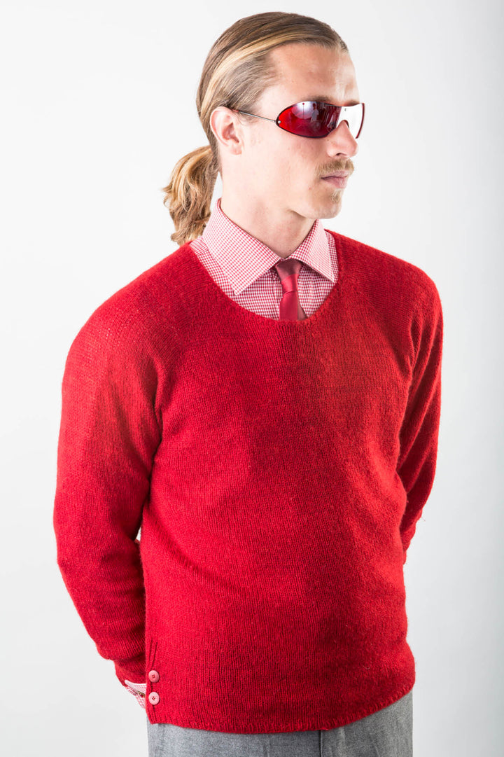 Kurt Pleated Pullover Designer Knitting Pattern