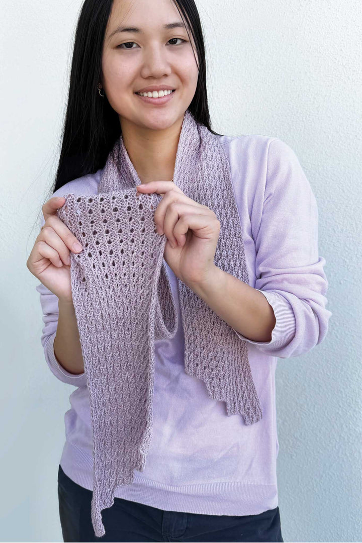 Taylor Eyelet Scarf Designer Knitting Pattern