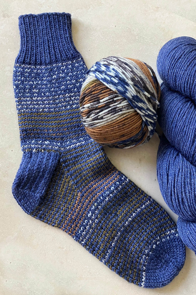 Detailed Variegated Hand-Knit Ladies Socks' - Our Alpacas by Marcella