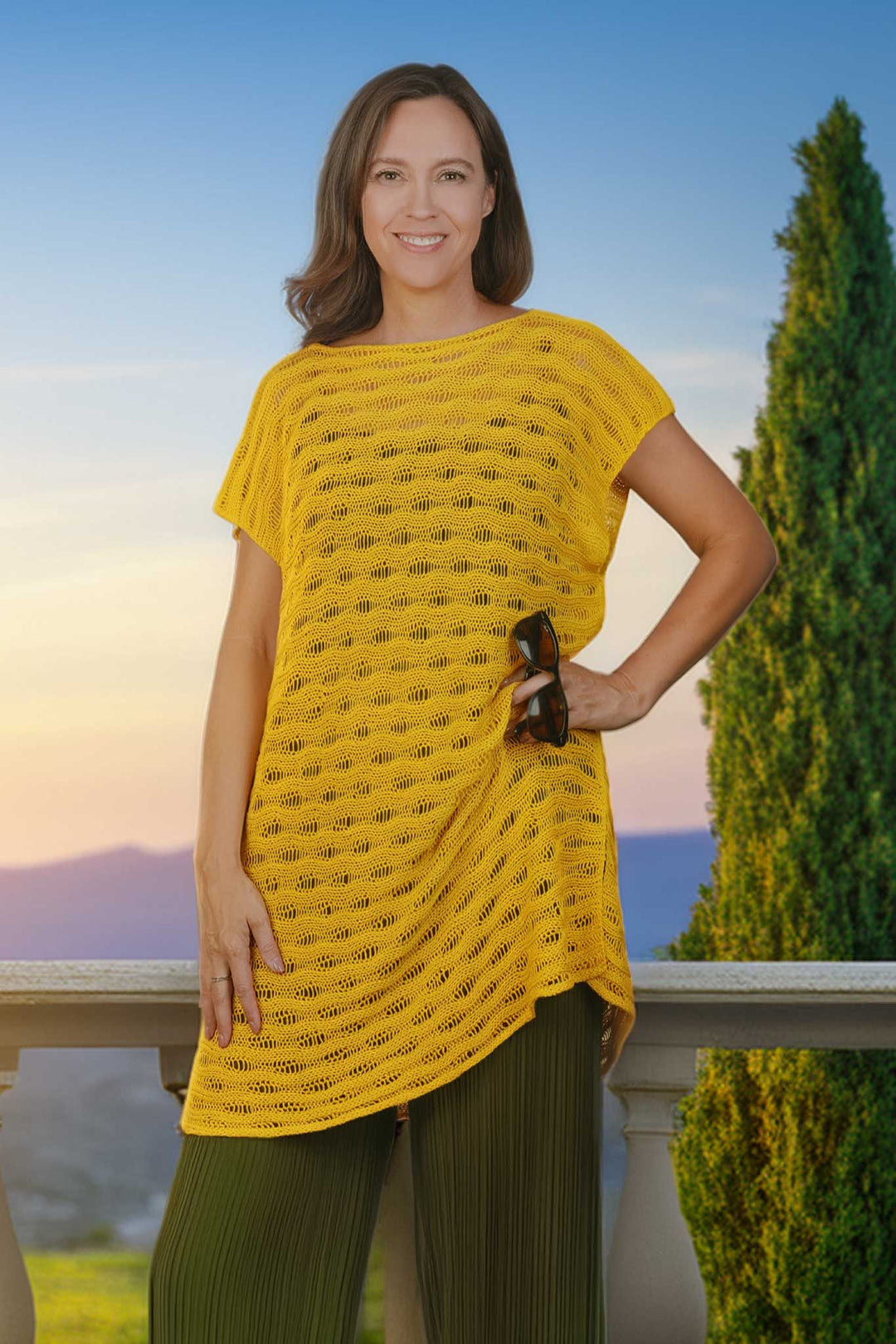 Charlotte Tunic / Wrap Designer Knitting Pattern