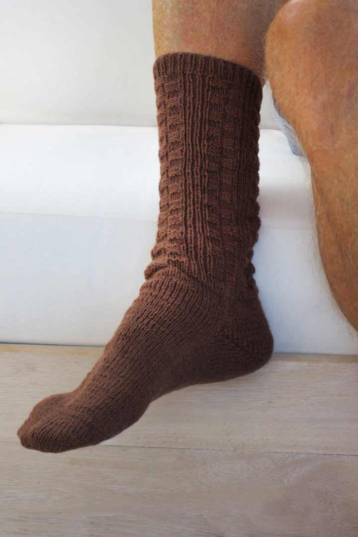 Chip Checkered Socks Designer Knitting Pattern