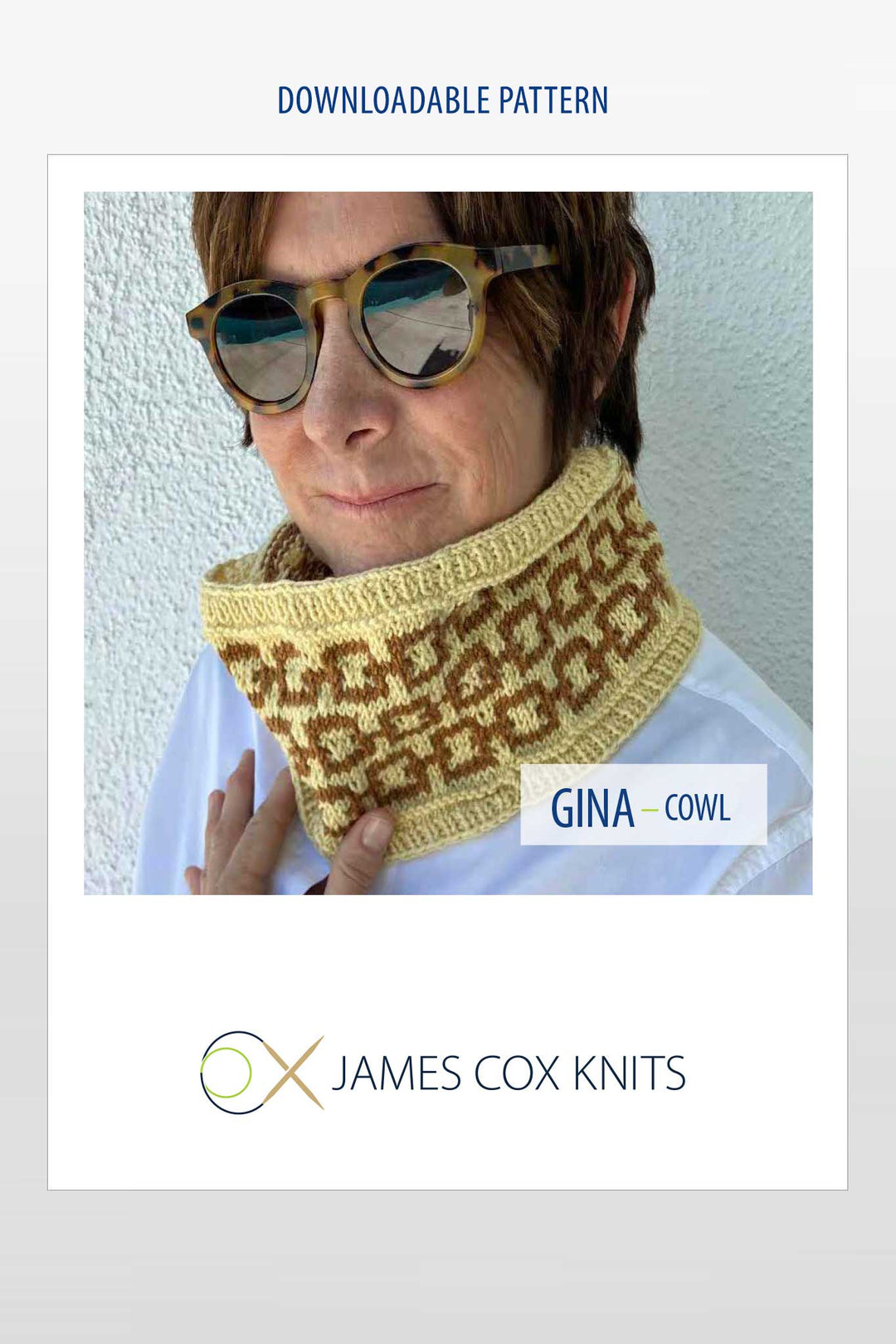 Gina Cowl Designer Knitting Pattern