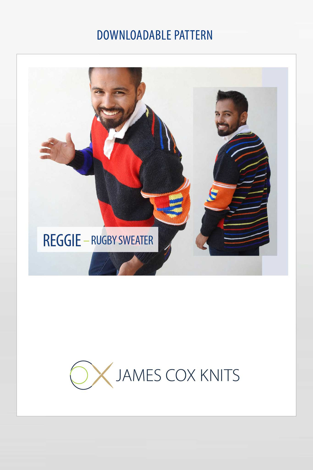 Reggie Rugby Sweater Designer Knitting Pattern