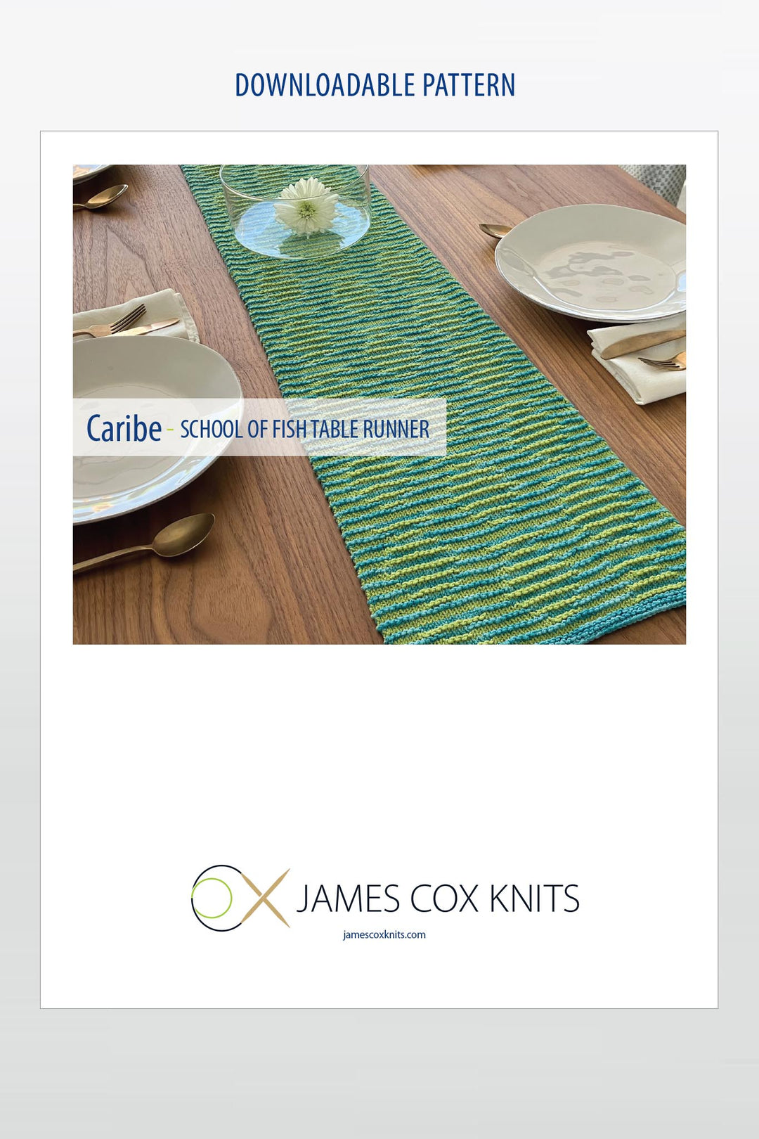 Caribe Table Runner Designer Knitting Pattern