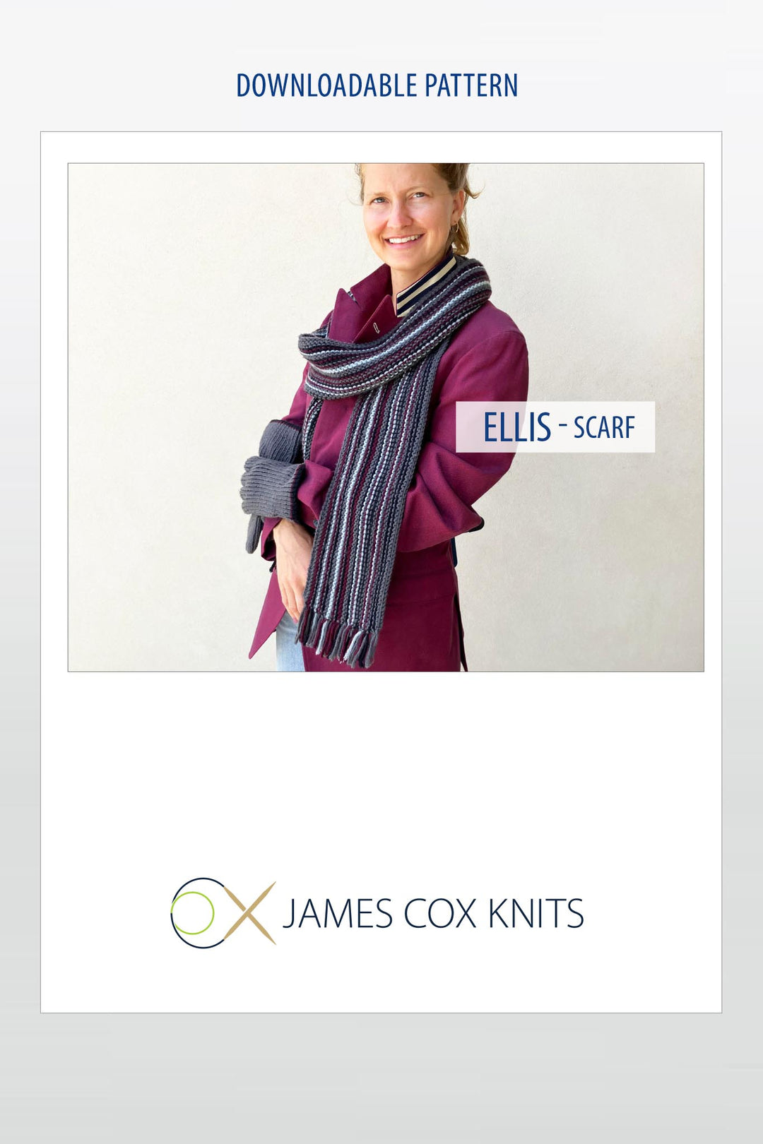 Ellis Scarf Designer Knitting Pattern