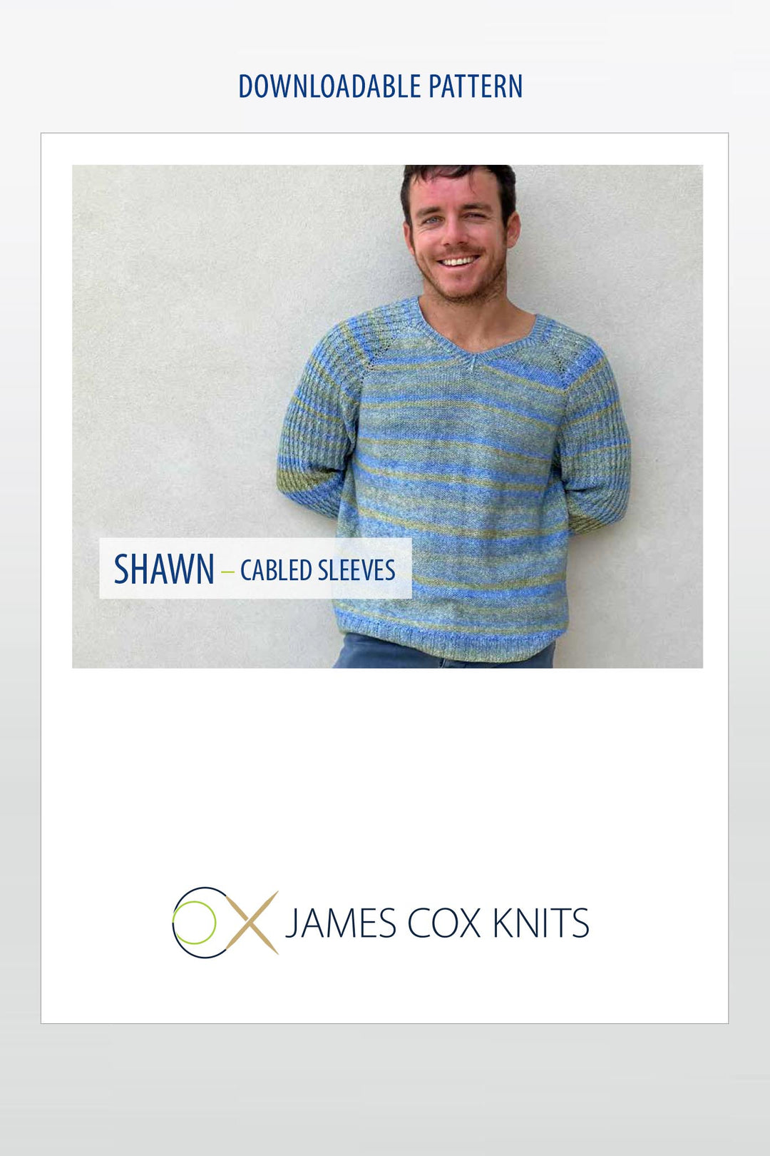 Shawn Cabled Sleeve Sweater Designer Knitting Pattern