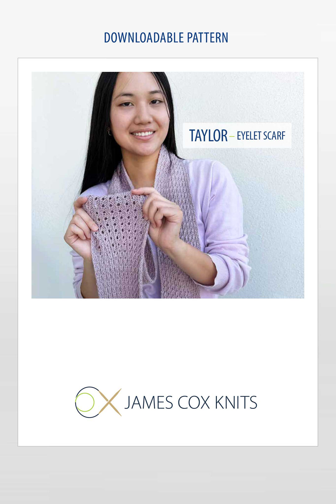 Taylor Eyelet Scarf Designer Knitting Pattern