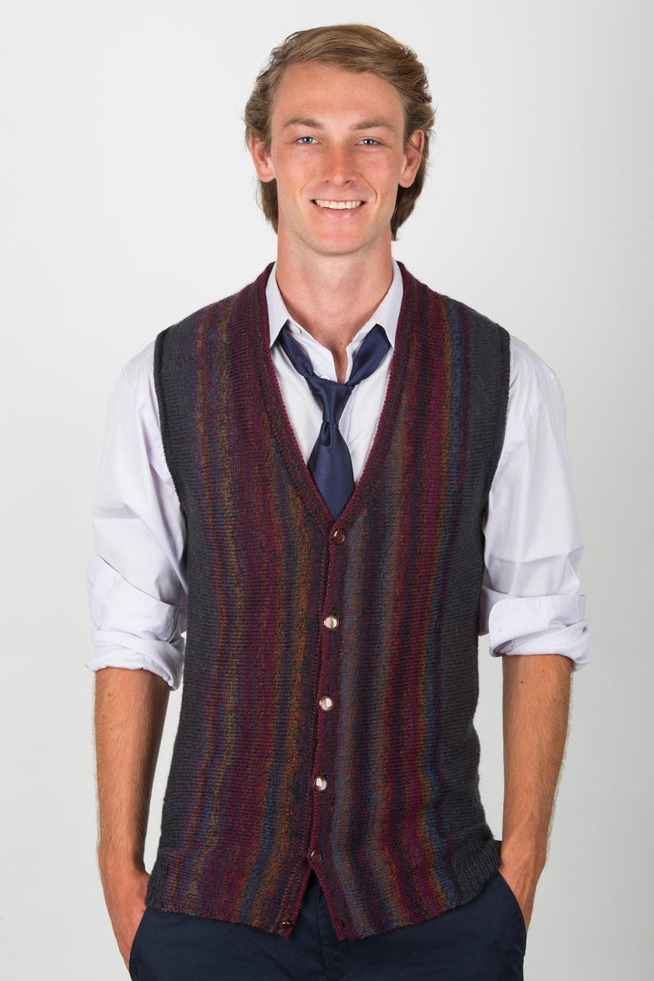 Zack Sideways Vest Designer Knitting Pattern