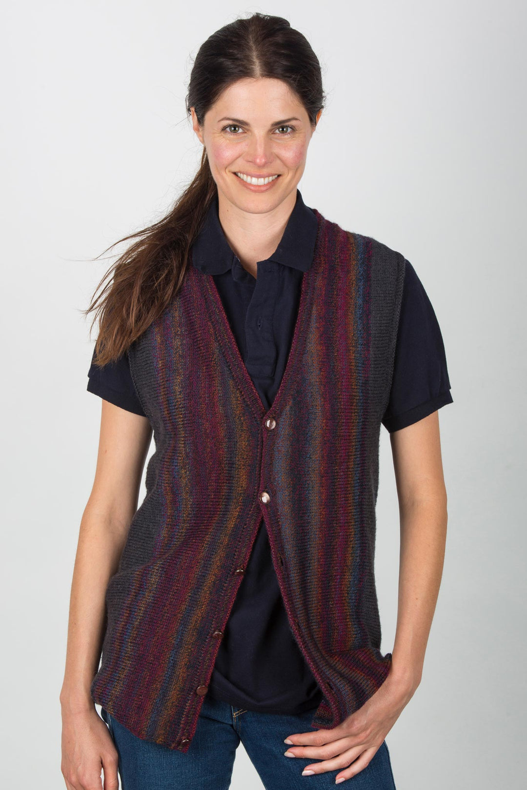 Zack Sideways Vest Designer Knitting Pattern