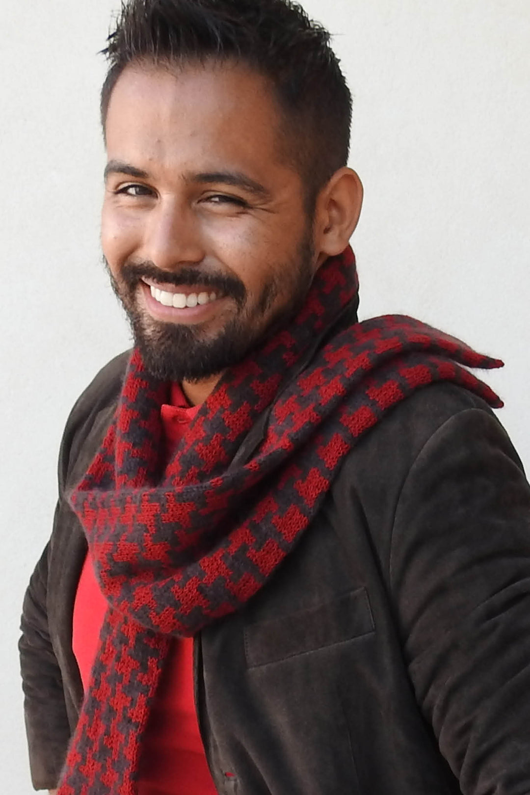 Sherlock Houndstooth Scarf Designer Knitting Pattern