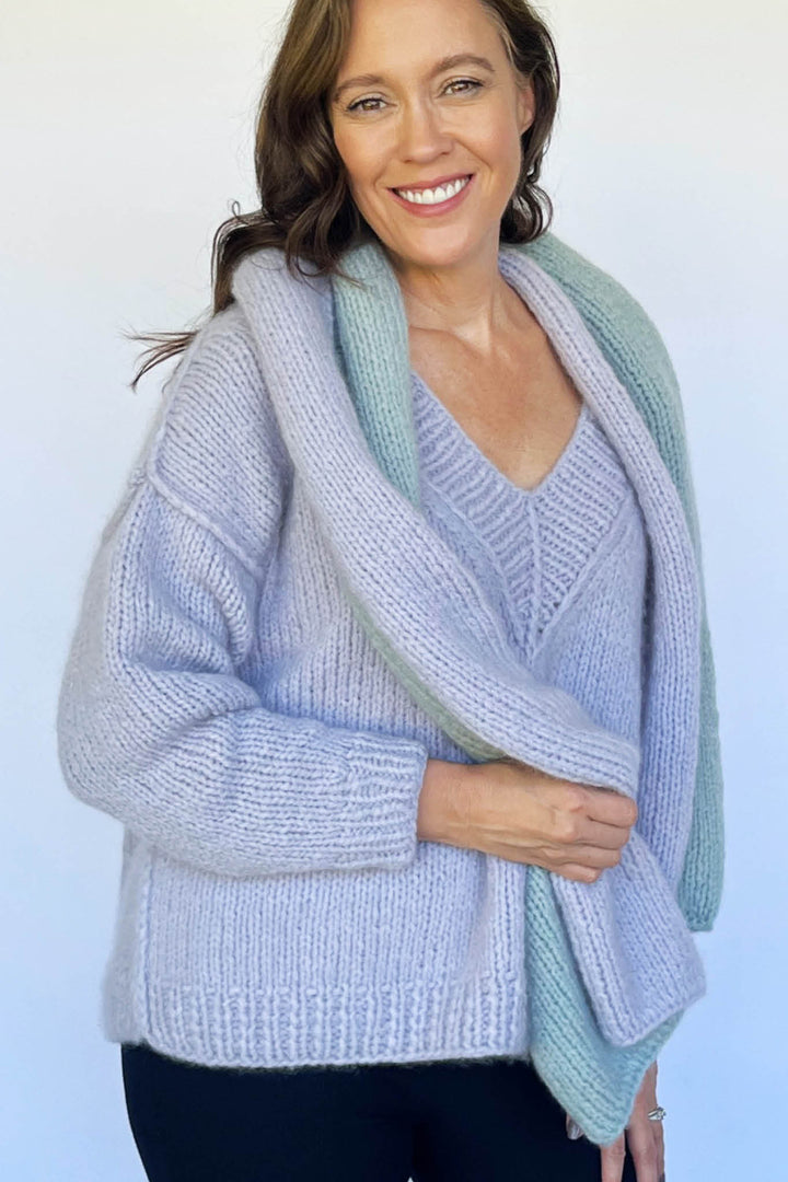 Sophia Slouchy Sweater Designer Knitting Pattern