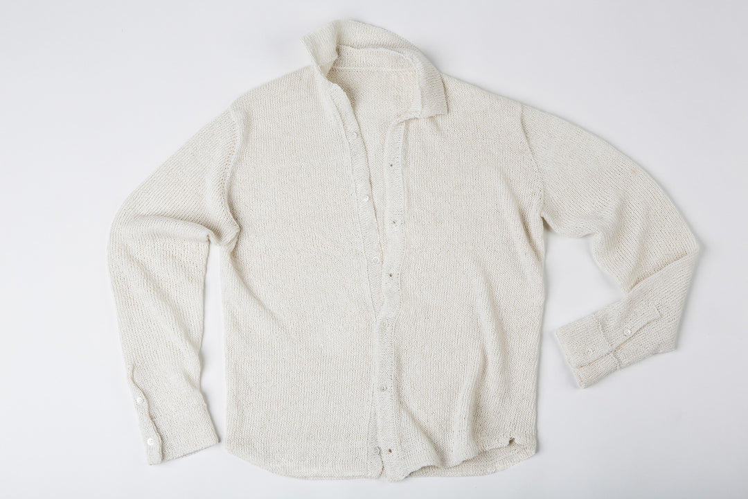 Robert Linen Dress Shirt in White – James Cox Knits