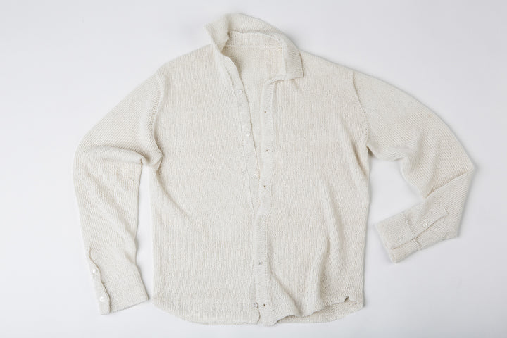 Robert Linen Dress Shirt in White – James Cox Knits