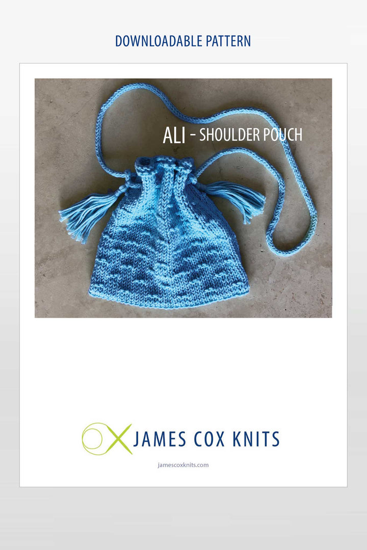 Ali Shoulder Pouch Designer Knitting Pattern