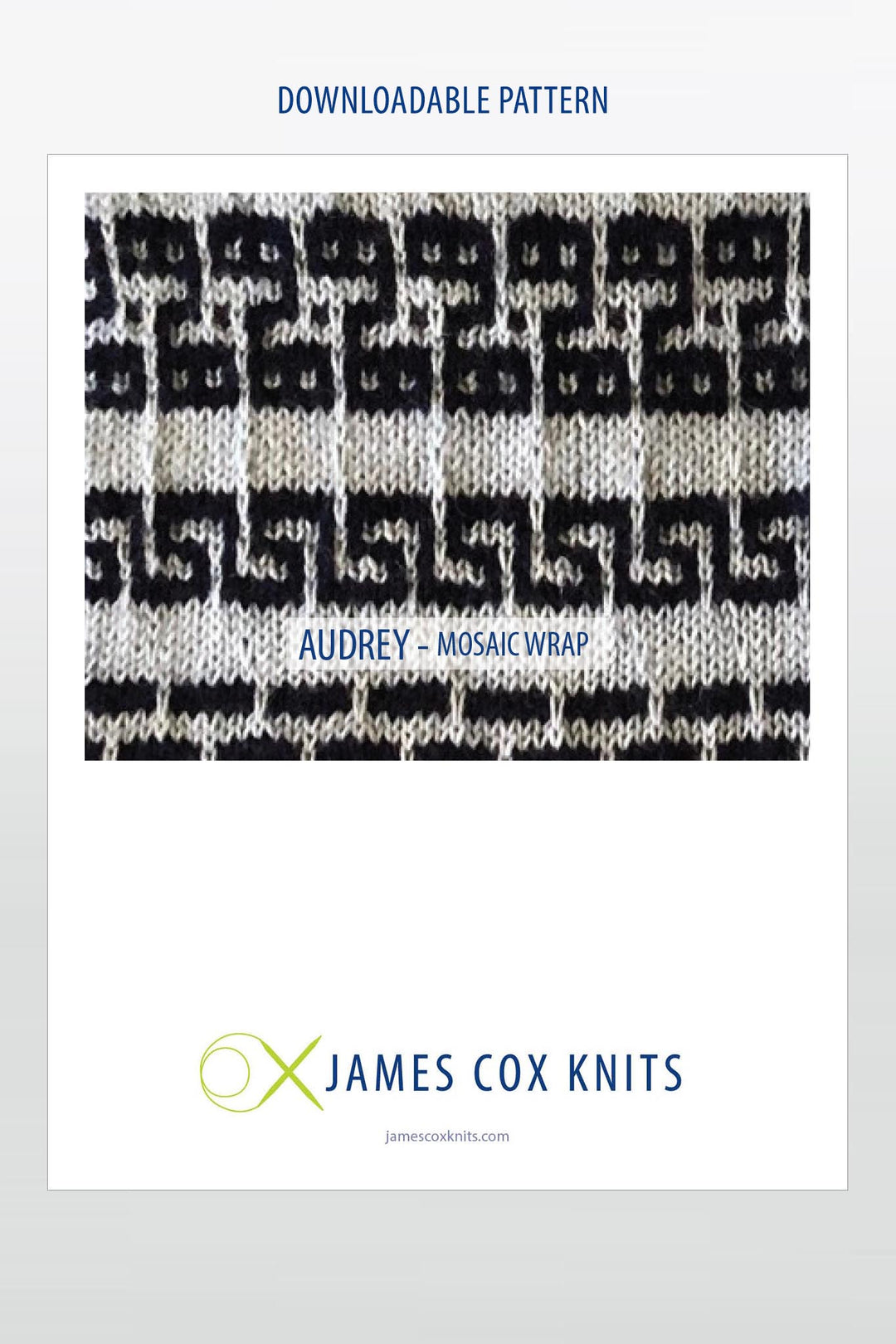 Audrey Mosaic Wrap Designer Knitting Pattern