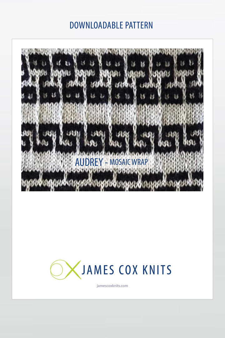 Audrey Mosaic Wrap Designer Knitting Pattern