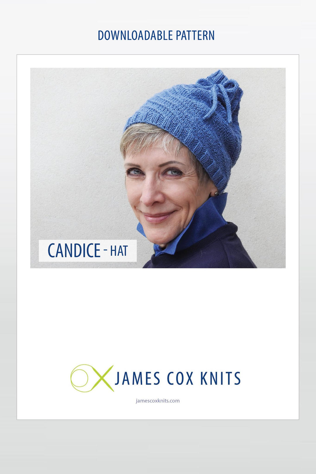 Candice Hat Designer Knitting Pattern
