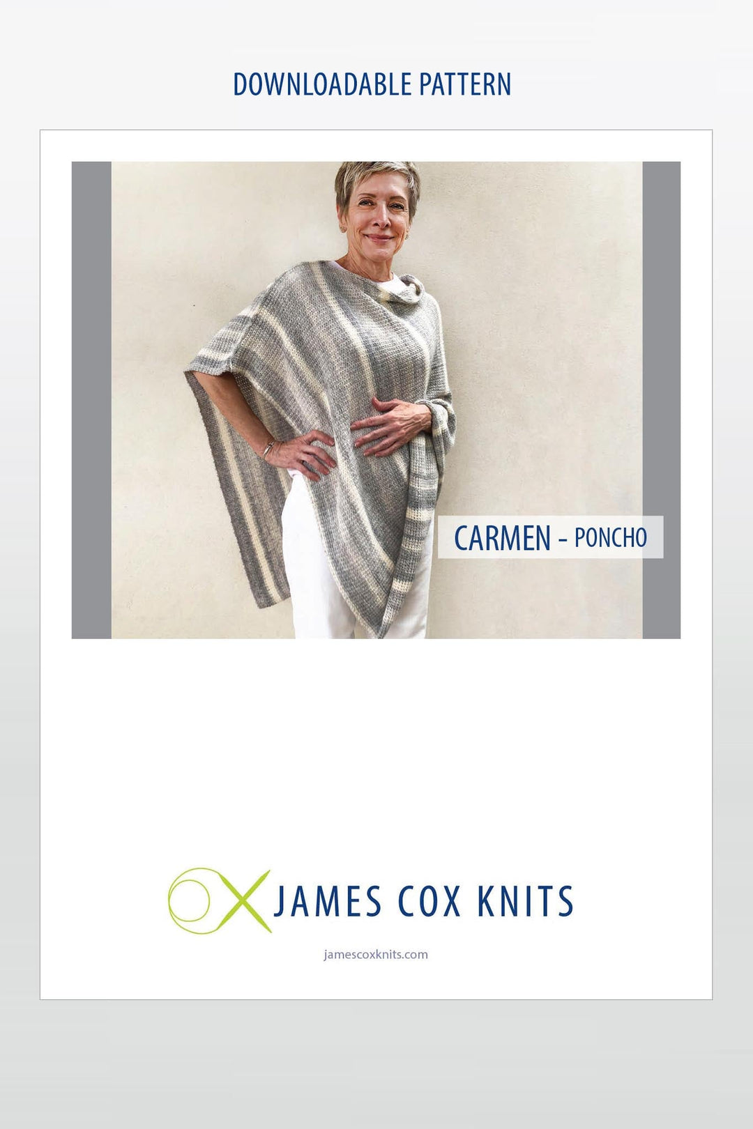 Carmen Poncho Designer Knitting Pattern