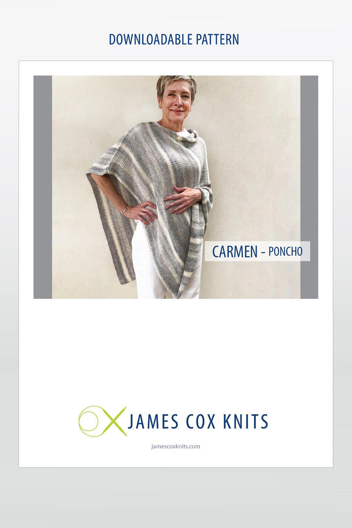 Carmen Poncho Designer Knitting Pattern