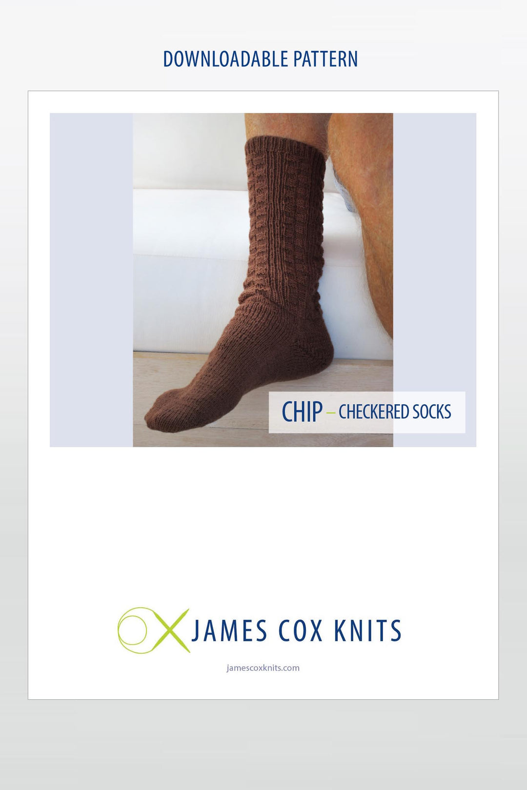 Chip Checkered Socks Designer Knitting Pattern