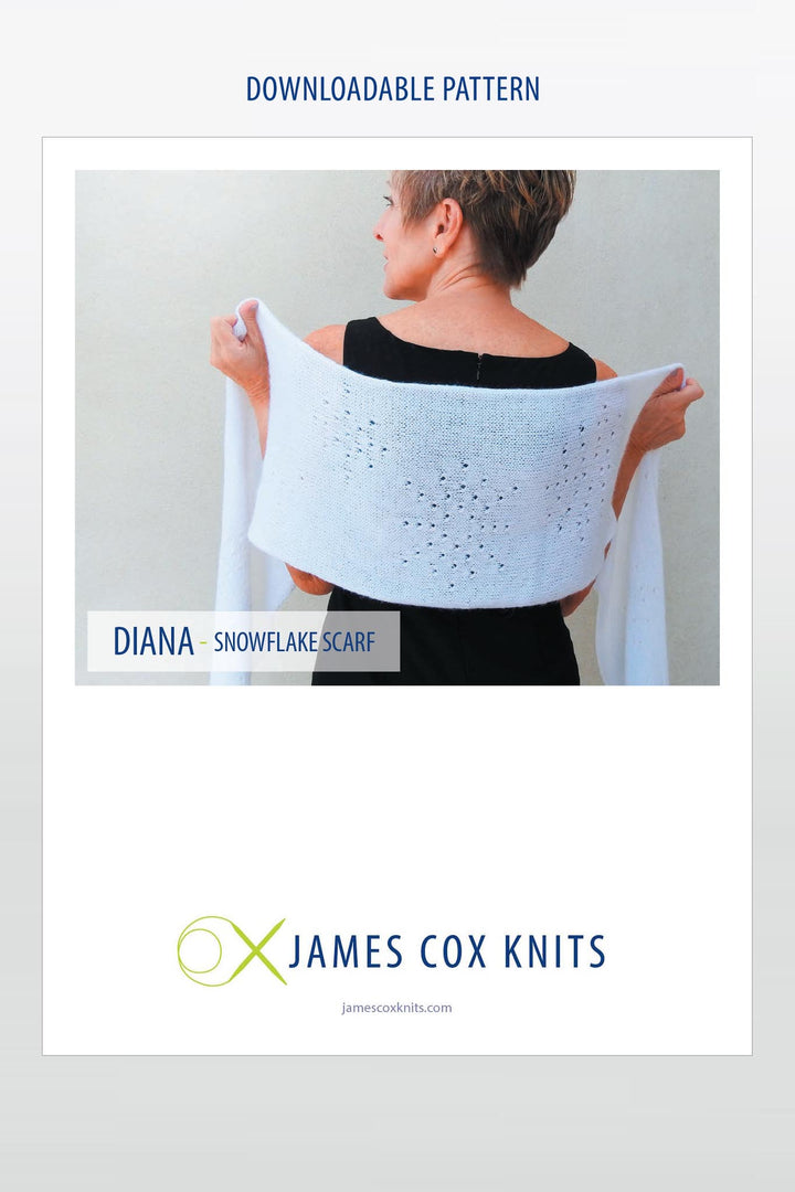 Diana Snowflake Wrap Designer Knitting Pattern