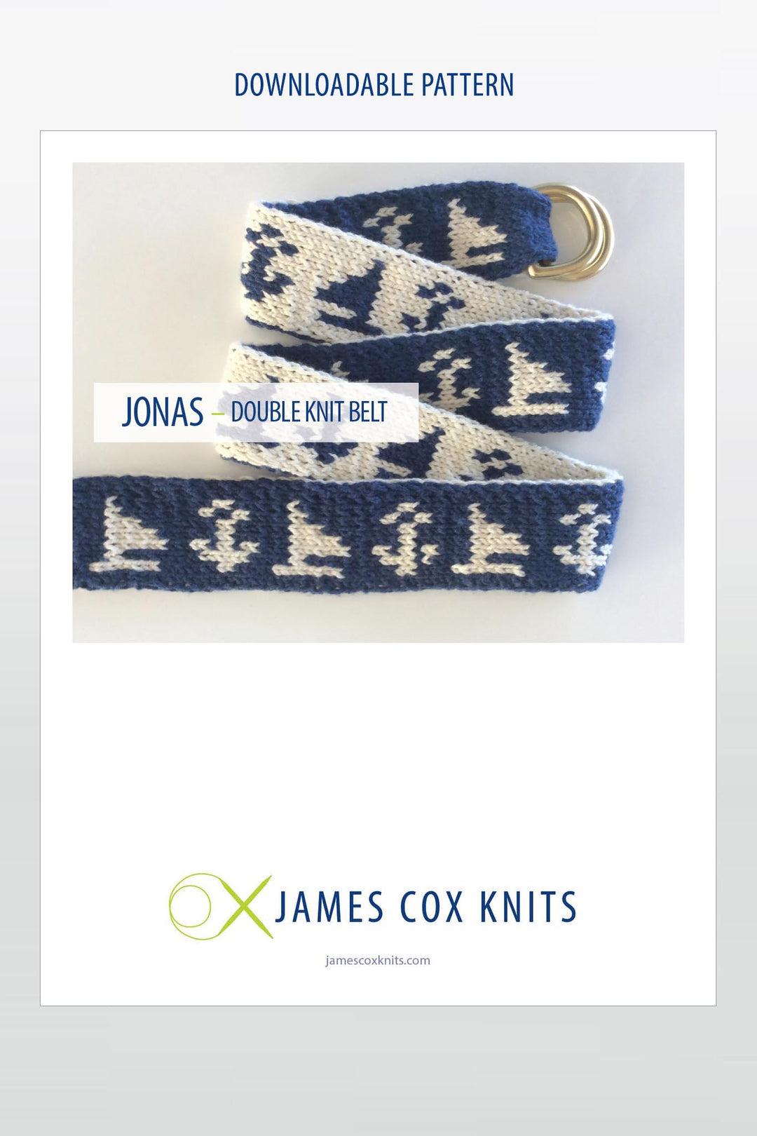 Jonas Double Knit Belt Designer Knitting Pattern