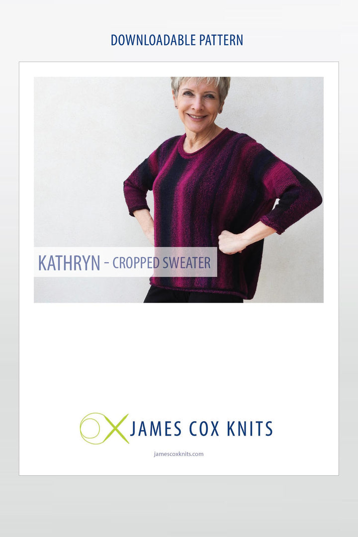 Kathryn Sideways Sweater Designer Knitting Pattern